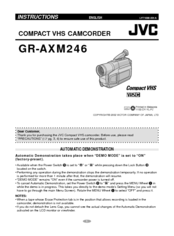 JVC GR-AXM426 Instructions Manual
