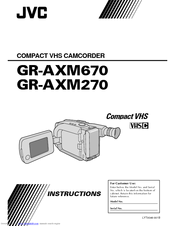 JVC GR-AXM270U Instructions Manual