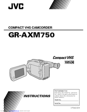 JVC GR-AXM750 Instructions Manual