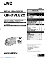 JVC GR-DVL822 Instructions Manual