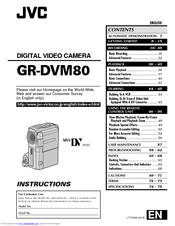 JVC GR-DVM80 Instructions Manual