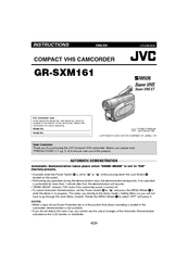 JVC GR-SXM161US Instructions Manual
