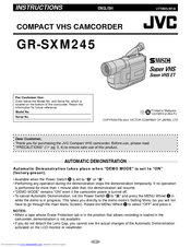 Jvc GR-SXM245 Instructions Manual