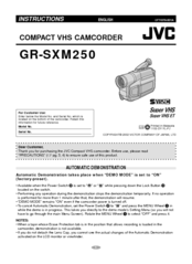JVC GR-SXM250 Instructions Manual