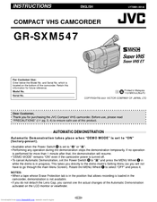 JVC GR-SXM547UC Instructions Manual