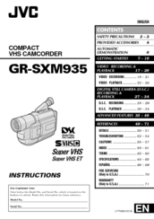 JVC GR-SXM935 Instructions Manual