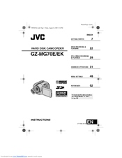 JVC GZ-MG70EK Instructions Manual