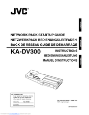 Jvc KA-DV300 Startup Manual