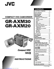 JVC GR-AXM20U Instructions Manual