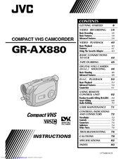 JVC GR-ZX880 Instructions Manual