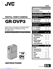 JVC DVP3U - MiniDV Digital Camcorder Instructions Manual