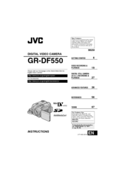 JVC DF550US - Camcorder - 1.33 MP Instructions Manual