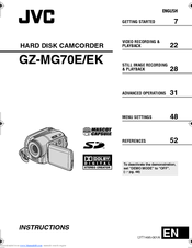 JVC GZ-MG70EZ Instructions Manual