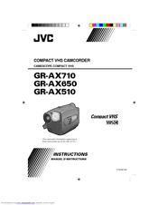 JVC GR-AX710U Instructions Manual