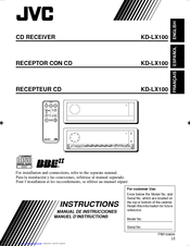 JVC KD-LX100J Instructions Manual