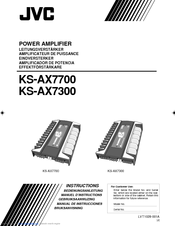 JVC AX7300 - Amplifier - Warren G Signature Instructions Manual