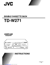 JVC TD-W271 Instructions Manual
