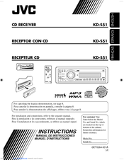 JVC KD-S51 Instructions Manual