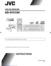 JVC KD-SV3104UI Instructions Manual