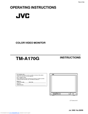 JVC TM-A170 Operating Instructions Manual
