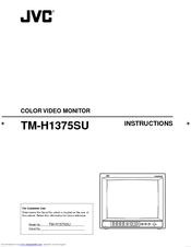 JVC TM-H1375SU - Color Video Monitor Instructions Manual