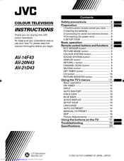 JVC AV-14F43, AV-20N43, AV-21D43 Instructions Manual