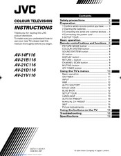 JVC AV-14FB116, AV-21B116, AV-21C1 Instructions Manual