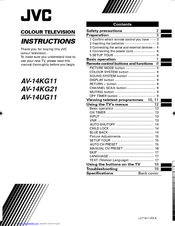 JVC AV-14KG11, AV-14KG21, AV-14UG1 Instructions Manual