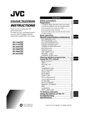 Jvc AV-2168TEE Instructions Manual