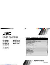 Jvc AV-21MT16 Instructions Manual