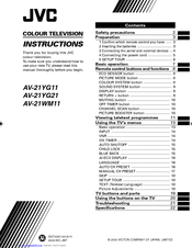 JVC AV-21YG11, AV-21YG21, AV-21WM1 Instructions Manual