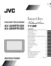 JVC InteriArt Natural Vision T-V LINK AV-28WFR1EK Instructions Manual