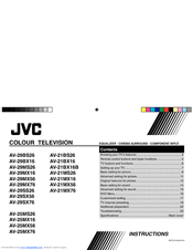 JVC AV-29BX16 Instructions Manual