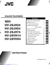 Jvc HV-29JH24, HV-29JH54, HV-29JH74, HV-29VH14, HV-29JH54 Instructions Manual