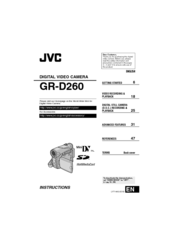 JVC GR-D260 Instructions Manual