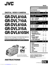 JVC GR-DVL315U Instructions Manual