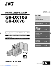 JVC GR-DX76 Instructions Manual