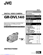 JVC GR-DVL140 Instructions Manual
