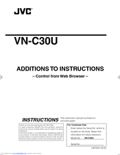 JVC V.NETWORKS VN-C30U Additional Instructions