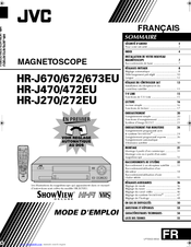 JVC MAGNETOSCOPE HR-J470 Manuel D'instructions
