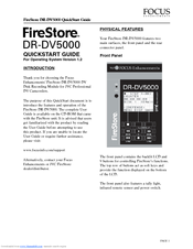 Focus FireStore DR-DV5000 Quick Start Manual