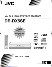 JVC DR-DX5SE Instructions Manual