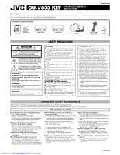 JVC CU-V803 KIT Instructions Manual