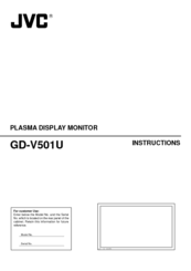 JVC GD V501U Instructions Manual