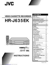 JVC HR-J635EK Instructions Manual