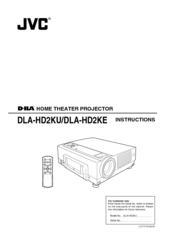 JVC DLA-HD2KU - D-ila Projector Head Instructions Manual