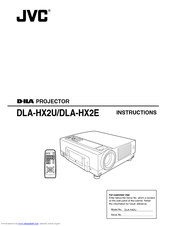 JVC DLA-HX2U - High Definition D-ila Projector Instructions Manual