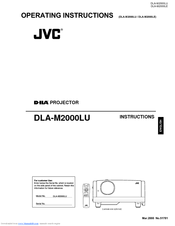 JVC DLA-M2000LU - 2000 Ansi Lumen D-ila Projector Less Lens Operating Instructions Manual