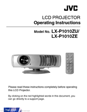 JVC LX-P1010ZU Operating Instructions Manual