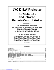 Jvc RS-232C Remote Control Manual